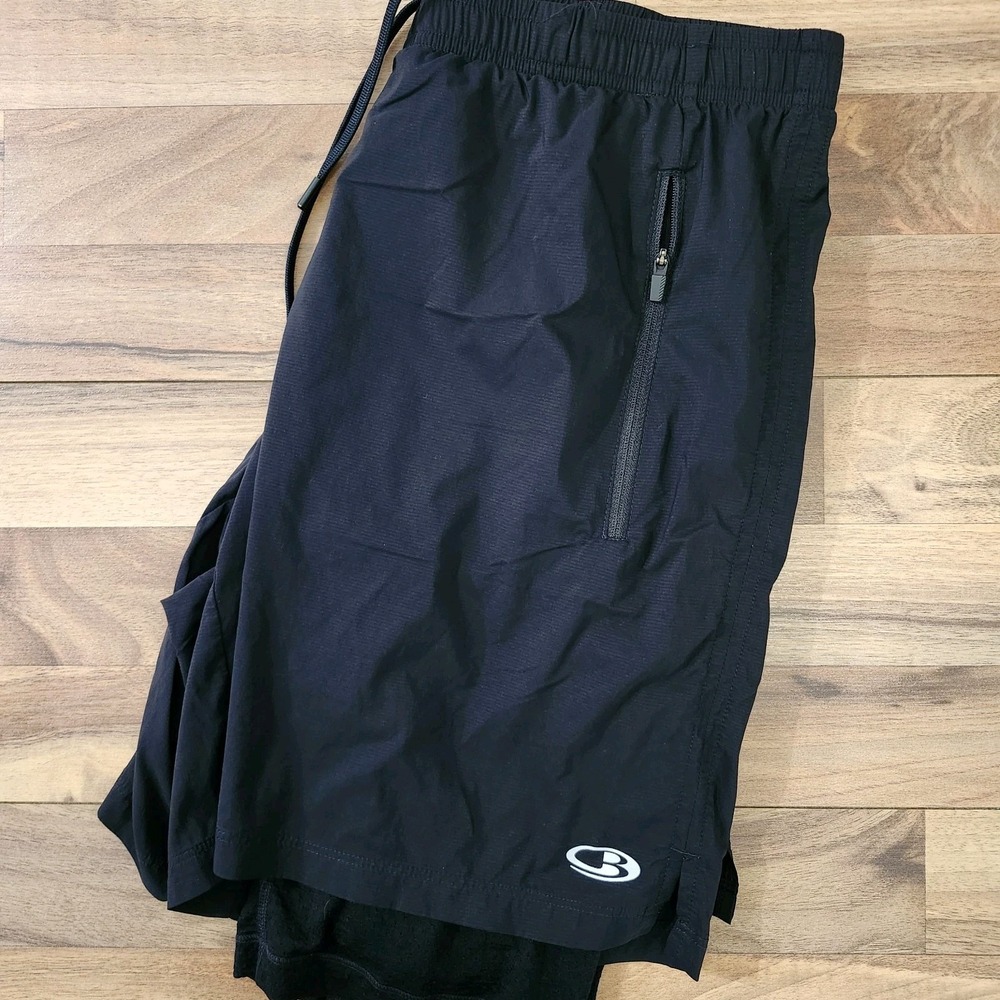 Icebreaker Merino Cool-Lite Mens Lined Performance Shorts Black Pockets Medium